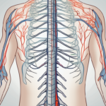 The sympathetic nervous system highlighting its major components such as the spinal cord