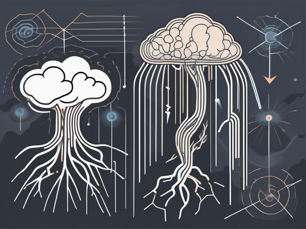 The human nervous system highlighting the sympathetic nervous system with dark colors