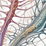 The sympathetic nervous system highlighting its key components such as the spinal cord